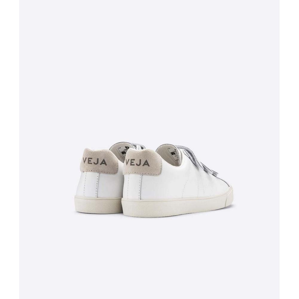 Veja 3-LOCK LEATHER Women's Sneakers White | NZ 613BEX